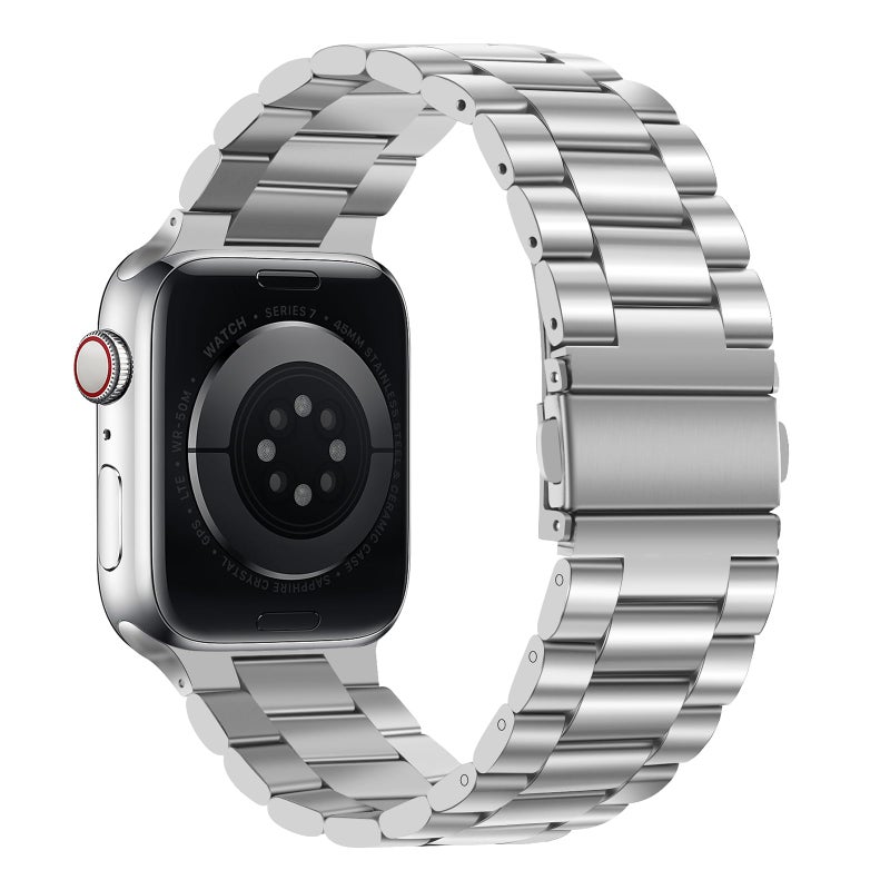 Tasikar Band Compatible with Apple Watch Band 42mm (Series 10/11) 41mm 40mm 38mm Premium Stainless Steel Metal Replacement Strap Compatible with iWatch SE Series 11 10 9 8 7 6 5 4 3 2 1, Silver - Image 3