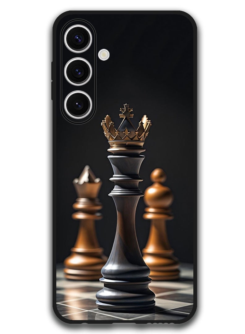 Theodor Protective Case Anti Scratch Shock Proof Bumper Cover For Samsung Galaxy S24 FE Chess KING - Image 1