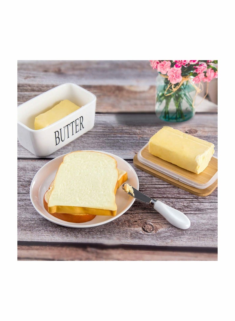 Butter Dish with Knife, Stainless Steel Double-layer Silicone Sealing Butter Dishes with Covers Good Kitchen Gift - Image 3