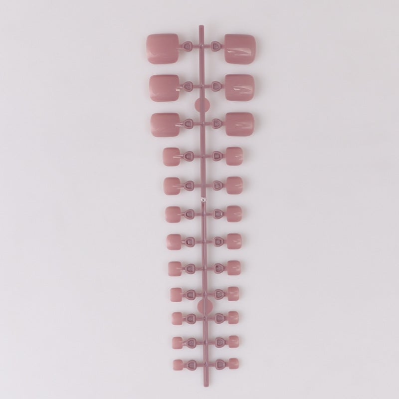 Toenail Bar Ins Style Solid Color Patch Toenail Unsealed Fake Nail Press On Toe Nails - Image 1