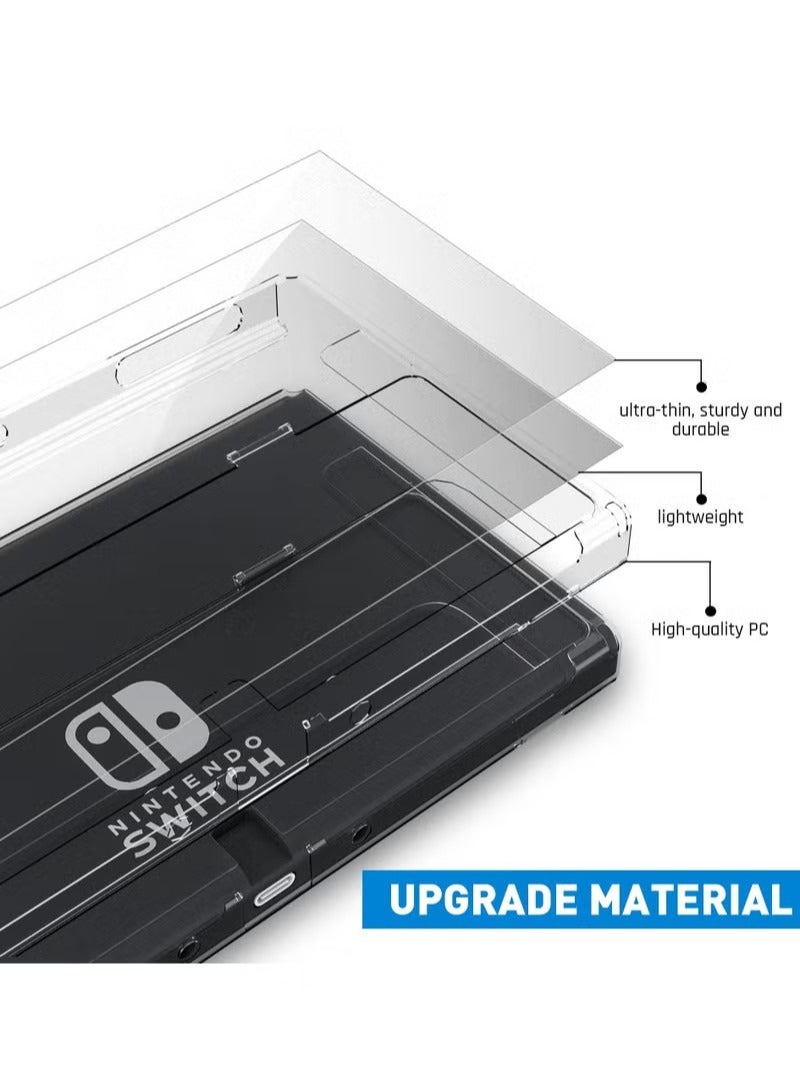 Crystal Clear Protective Case Compatible with Nintendo Switch OLED PC Material Shockproof and Scratchproof with Stand Function Cover - Image 5