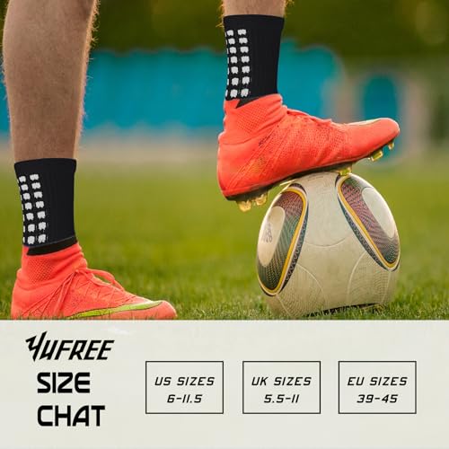 Yufree 4 Pairs Mens Grip Soccer Socks Non Slip Grippy Women Socks for Football Basketball Sports - Image 5