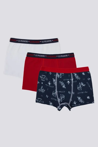 U.S. Polo Assn. U.S. Polo Assn. Boys 3-Pack Multi-Color Boxer