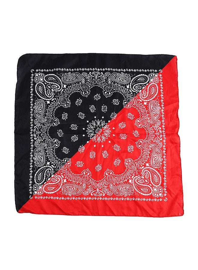 2 Piece Cotton Hip Hop Double Bug Cashew Flower Square Towel Breathable Sweat Street Dance Printed Headscarf  54x54cm - Image 4