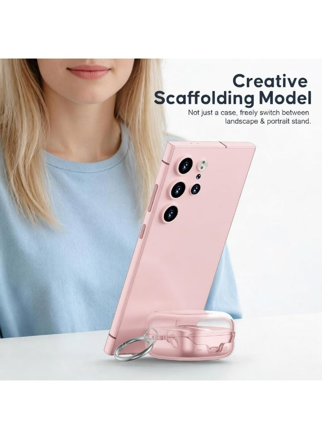 HaDoii Clip Lock Case for Samsung Galaxy Buds 4 Pro / Buds4 2026, Transparent Pink TPU Protective Cover with Cleaner Kit & Carabiner – for Men Women - Image 2
