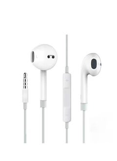 In-Ear Headphone 3.5mm Wired Earphone for Huawei, with Microphone Headset Noise Isolating Earphones, Suitable for iPad, Xiaomi, Huawei, Android Mobile Phone, Tablets, Laptops, White