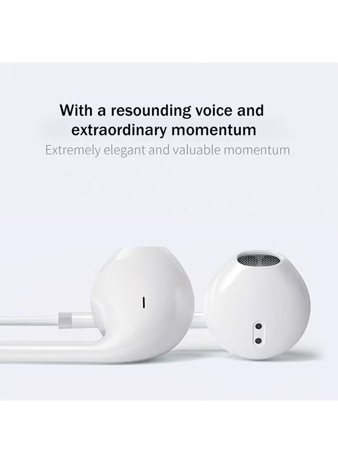 Ump - In-Ear Headphone 3.5mm Wired Earphone for Huawei, with Microphone Headset Noise Isolating Earphones, Suitable for iPad, Xiaomi, Huawei, Android Mobile Phone, Tablets, Laptops, White - Image 1
