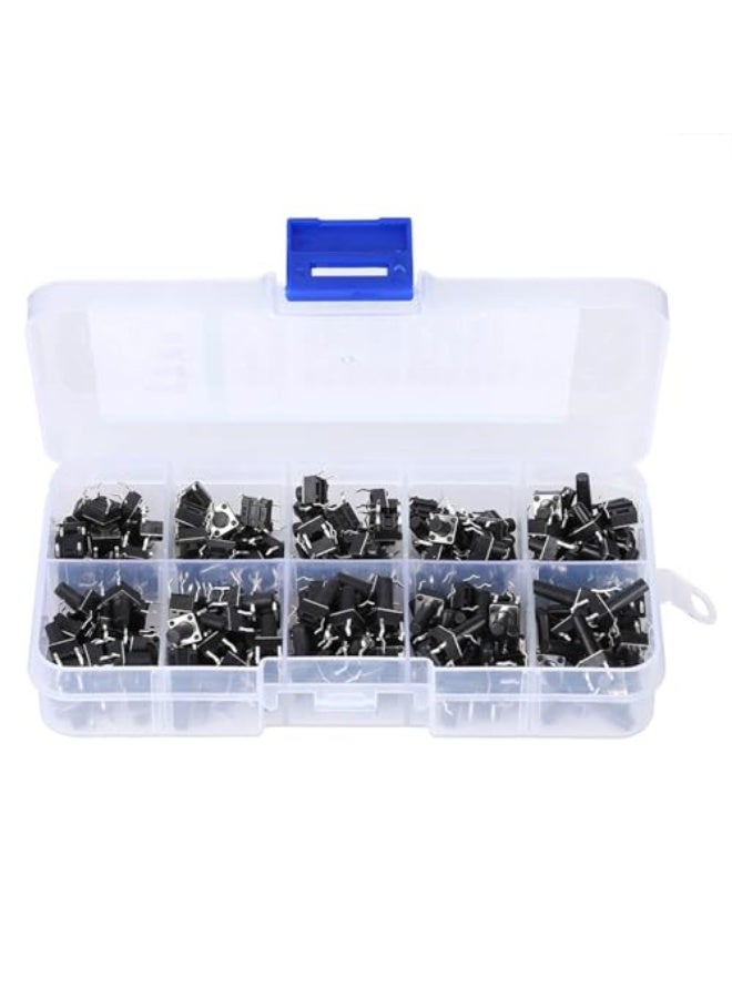 200PCS Tactile Tact Push Button Switch, Micro Switch Voltage Stabilizer IC Flick Interrupter Kit for Simple Installation Control - Image 1