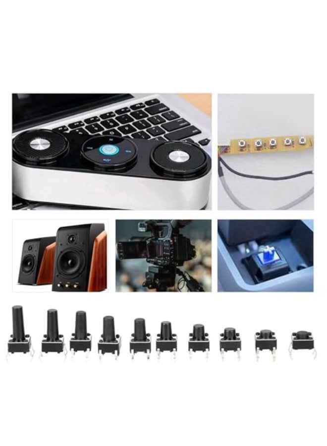 200PCS Tactile Tact Push Button Switch, Micro Switch Voltage Stabilizer IC Flick Interrupter Kit for Simple Installation Control - Image 4
