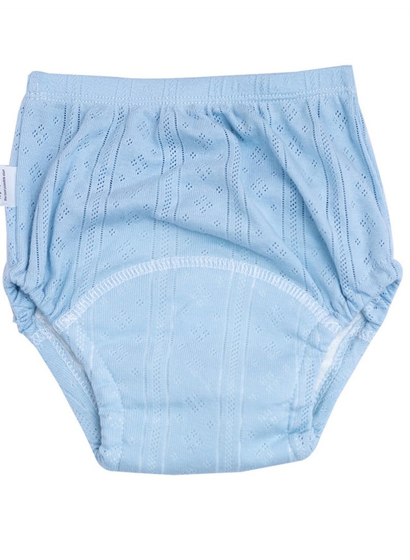 Loquat Baby Training Washable Cut-Out Breathable Diaper Pants Blue  - Image 1