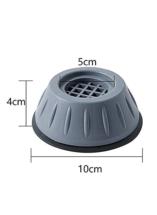 Crispy - crispy 4Pc Anti Vibration Pads for Washing Machine and Dryer, Shock Absorber Noise Cancelling Washer Support, Anti Walk Heightening Pads with Suction Cup Feet, Prevent Moving Shaking, Universal Size - Image 1