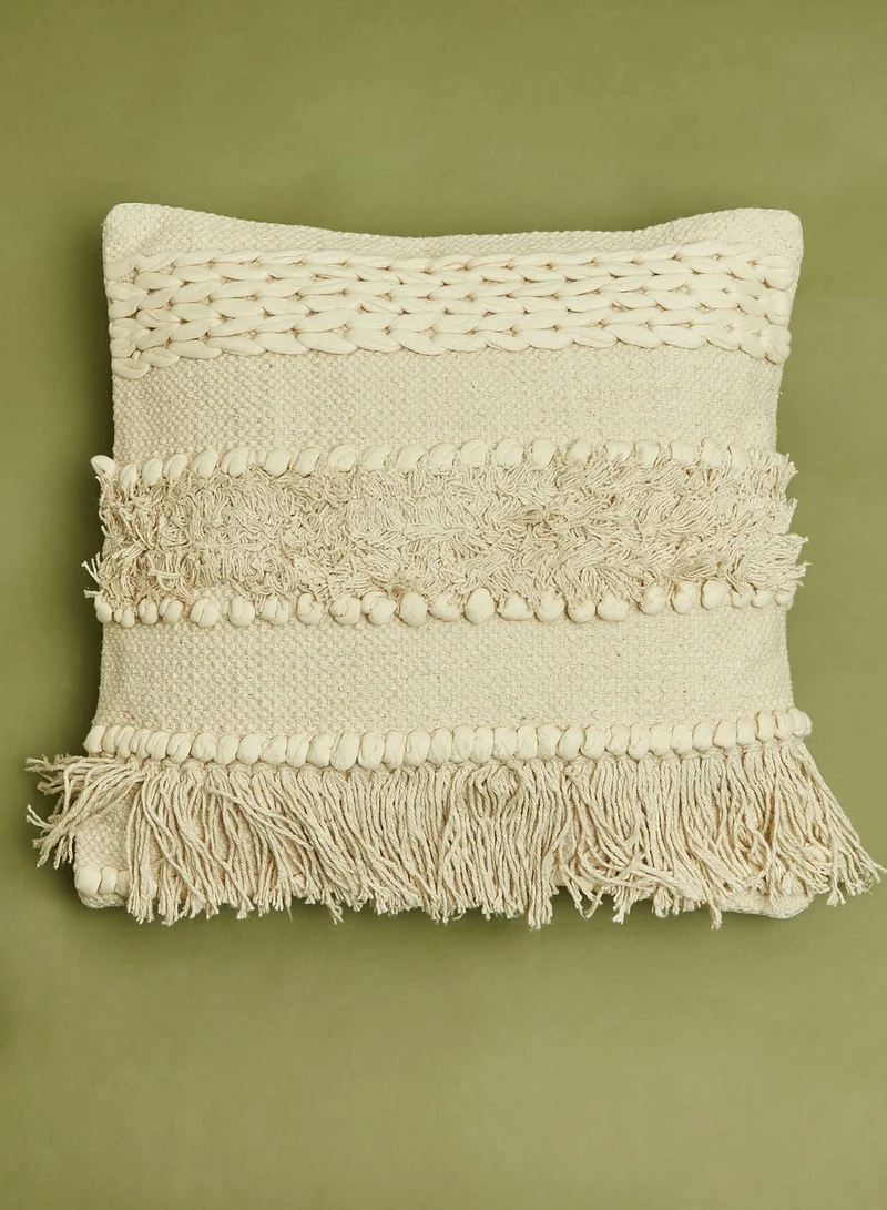 Noire Edit Tassle & Tufted Row Cushion - 16"X16"