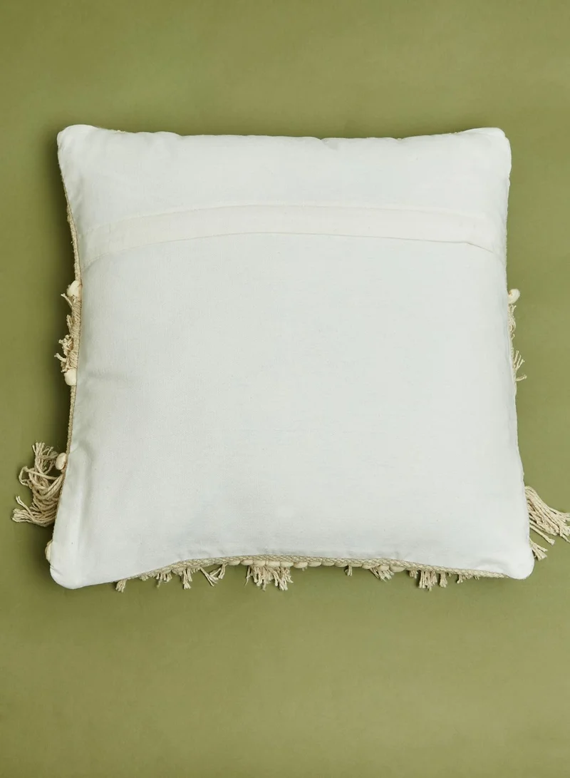 Noire Edit Tassle & Tufted Row Cushion - 16"X16"