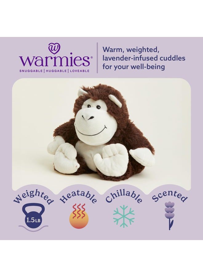warmies Microwavable & Weighted Stuffed Animals, Monkey - Heated Stuffed Animal Plushie for Warmth & Comfort - Cute Soft Plush Toys for Adults & Children (Boys, Girls, Babies & Toddlers) - Image 2