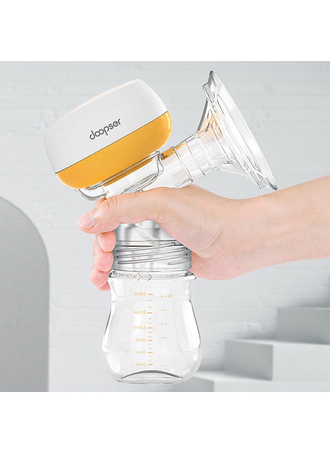Doopser - Portable Integrated Breast Pump with LED Screen Electric Breast Pump for Breastfeeding 2 Modes 9 Suction Level Low Noise with 180ml Milk Bottle 24mm Silicone Breast Cover - Image 1