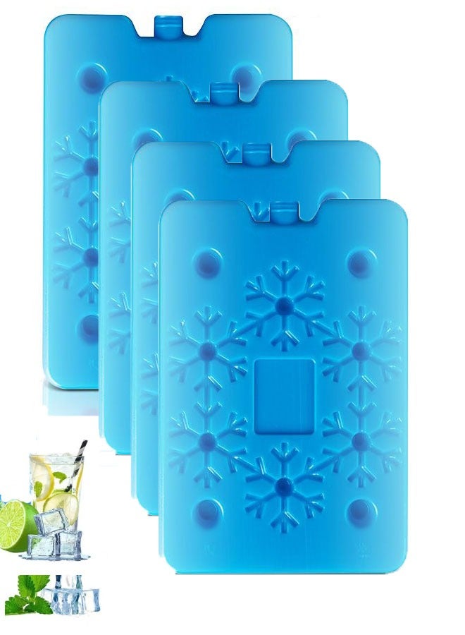 Bukela 4 Pack Ultra-Thin Lightweight Freezer Bags, Reusable Lunch Box and Cooler Ice Packs, Long-Lasting Ice Cubes for Camping, Picnics, Work - Image 1