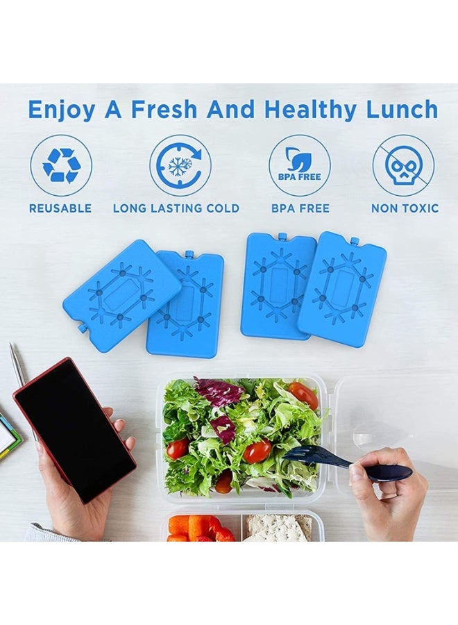 Bukela 4 Pack Ultra-Thin Lightweight Freezer Bags, Reusable Lunch Box and Cooler Ice Packs, Long-Lasting Ice Cubes for Camping, Picnics, Work - Image 3
