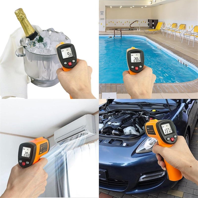 Digital Thermometer Infrared Gun 50℃～400℃ Non-Contact Temperature Meter Gun Auto Off for Cooking Grilling Vehicle Repair - Image 2