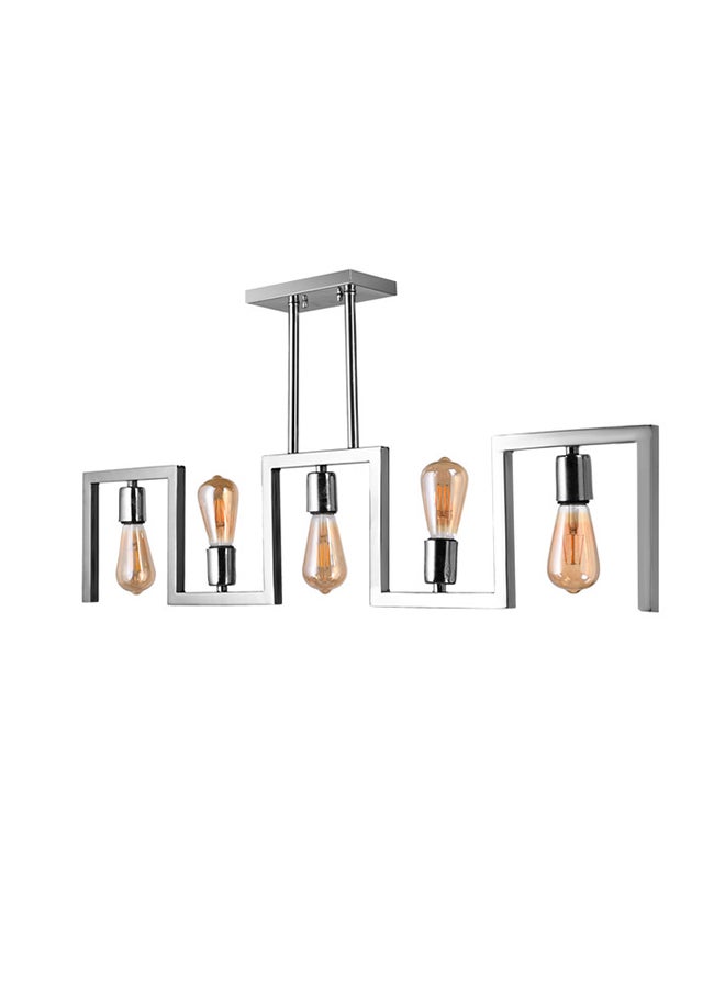 El Rawda Lighting Eimilia Stainless Chandelier | Modern Chandelier | Material: Stainless Steel | Color: Chrome | Size: 46x100 cm