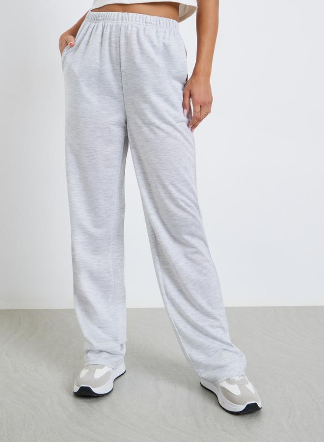 Styli Women Grey Wide Leg Joggers - Image 5