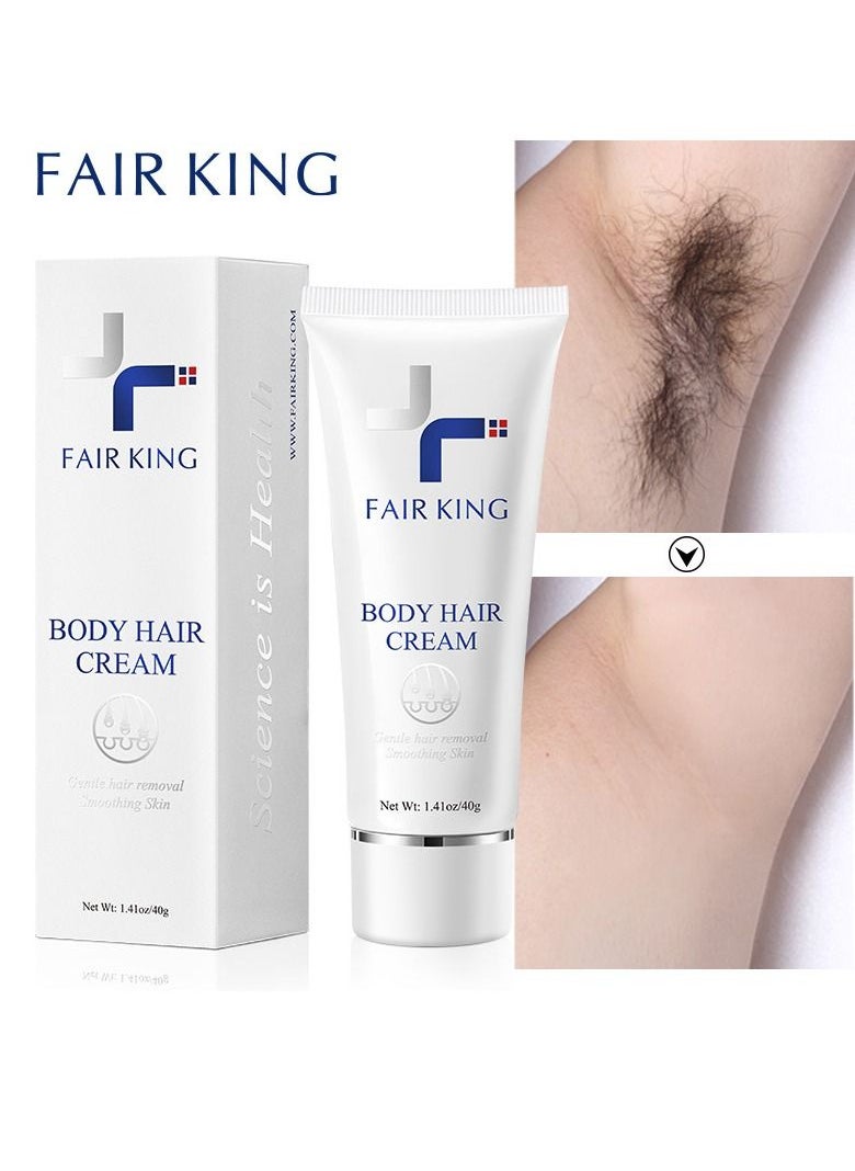 Fair King Hair removal cream for armpit hair removal, leg hair, special for sensitive skin, soothing and repairing underarms, hair removal without leaving traces per bottle 40g  - Image 1