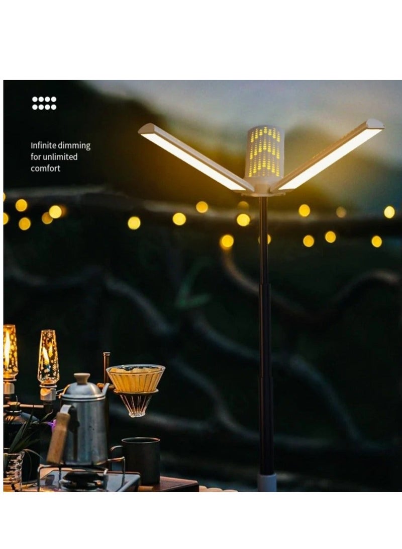 QLIGHT Rechargeable Camping Lights 1000 Lumens, Portable LED Camping Light with Stand, Foldable Outdoor Lantern Light For Camping,Hiking, Fishing,Emergency, & Multi-Purpose Use - Image 2