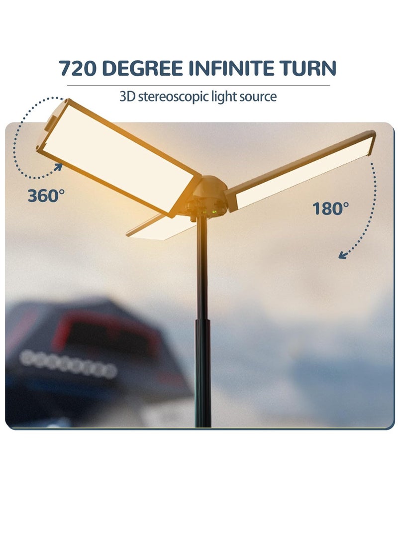 QLIGHT Rechargeable Camping Lights 1000 Lumens, Portable LED Camping Light with Stand, Foldable Outdoor Lantern Light For Camping,Hiking, Fishing,Emergency, & Multi-Purpose Use - Image 4