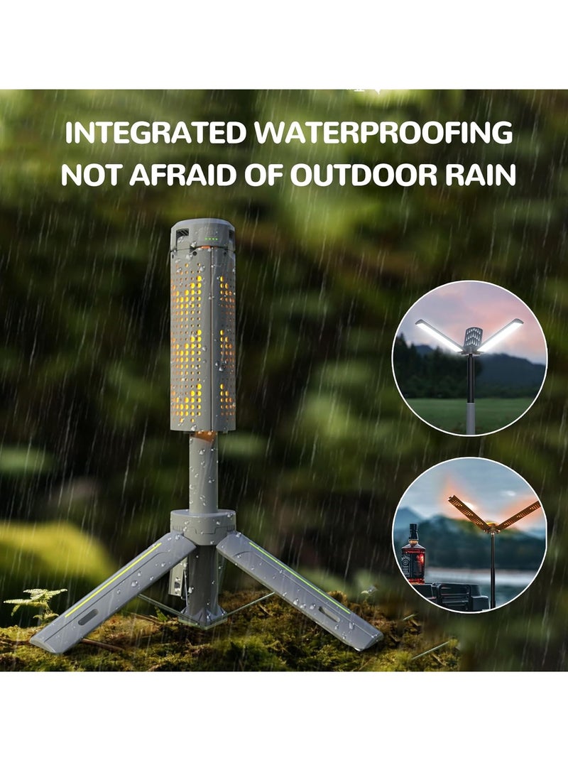 QLIGHT Rechargeable Camping Lights 1000 Lumens, Portable LED Camping Light with Stand, Foldable Outdoor Lantern Light For Camping,Hiking, Fishing,Emergency, & Multi-Purpose Use - Image 3