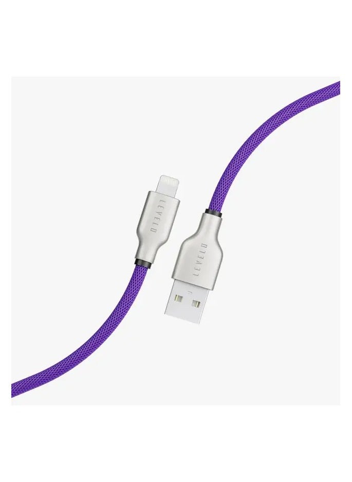 كابل USB-A مضفر من البوليستر إلى Lightning بطول 1.1 متر، 12 وات / معدل نقل بيانات 480 ميجابت في الثانية - أرجواني - pzsku/Z1F1CA0DD1EE27B8FF77DZ/45/_/1734443419/71bd0a9a-cd0d-440d-8b1d-7307d7844dd1