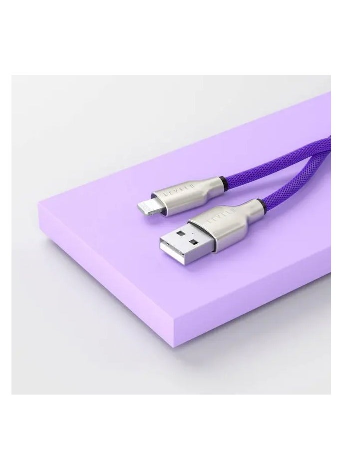 كابل USB-A مضفر من البوليستر إلى Lightning بطول 1.1 متر، 12 وات / معدل نقل بيانات 480 ميجابت في الثانية - أرجواني - pzsku/Z1F1CA0DD1EE27B8FF77DZ/45/_/1734443420/5650d7bc-c9a9-4ab2-bf27-a67f16a7f400