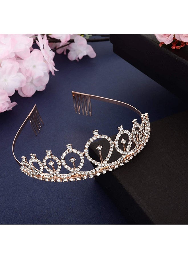 Peachjoy Happy Birthday Sash and Crown, Birthday Sash and Tiara for Women, Birthday Sash and Rhinestone Crown with Comb, Gift Kit for Birthday Decorations and Party Favors (Rose Gold)  - Image 5