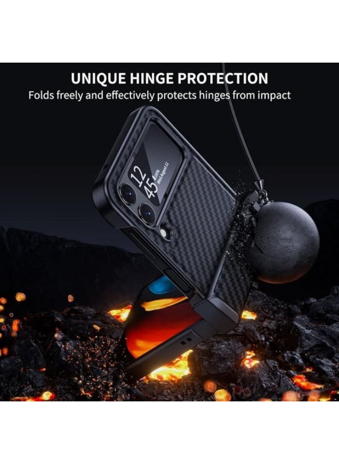 Protect Protect Carbon Case for Samsung Galaxy Z Flip 6 | Black, Premium Protection, Anti-Scratch, Shockproof, Sleek Design – Model: SFLP6CBN  - Image 3
