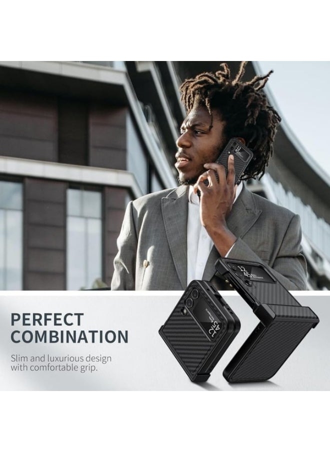 Protect Protect Carbon Case for Samsung Galaxy Z Flip 6 | Black, Premium Protection, Anti-Scratch, Shockproof, Sleek Design – Model: SFLP6CBN  - Image 5