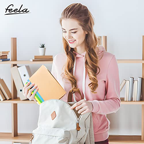 feela 48 Pack Composition Notebooks Bulk, Kraft Cover Lined Blank College Ruled Composition Travel Journals with Rainbow Spines For Women Students Business, 60 Pages, 8.3”x 5.5”, A5, 8 Colors - Image 5