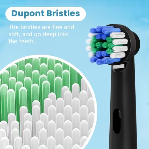 GENKENT 20 Replacement Heads, Toothbrush Heads Compatible with Oral B, Black - Image 3