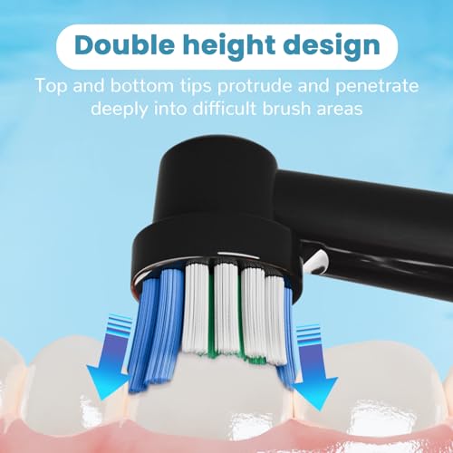 GENKENT 20 Replacement Heads, Toothbrush Heads Compatible with Oral B, Black - Image 5