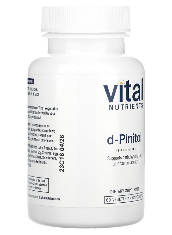 Vital Nutrients d-Pinitol 60 Vegetarian Capsules - Image 2