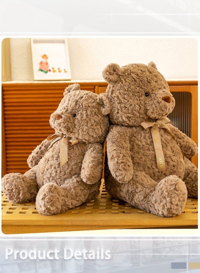 Authentic 30cm plush teddy bear, made of fluffy rabbit fur, with a "JUST FOR YOU" ribbon, gift-grade plush toy. - Image 5