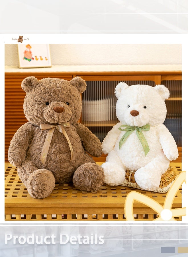 Authentic 30cm plush teddy bear, made of fluffy rabbit fur, with a "JUST FOR YOU" ribbon, gift-grade plush toy. - Image 2
