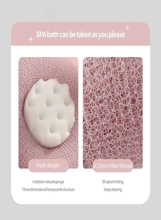 Uhfsyut 2-in-1 Sunflower Shower Sponge with Suction Cup | Exfoliating Bath Sponge for Soft Skin | Hypoallergenic & Eco-Friendly Body Scrubber for Spa-Like Luxury (Meat Powder Light Green) - Image 5