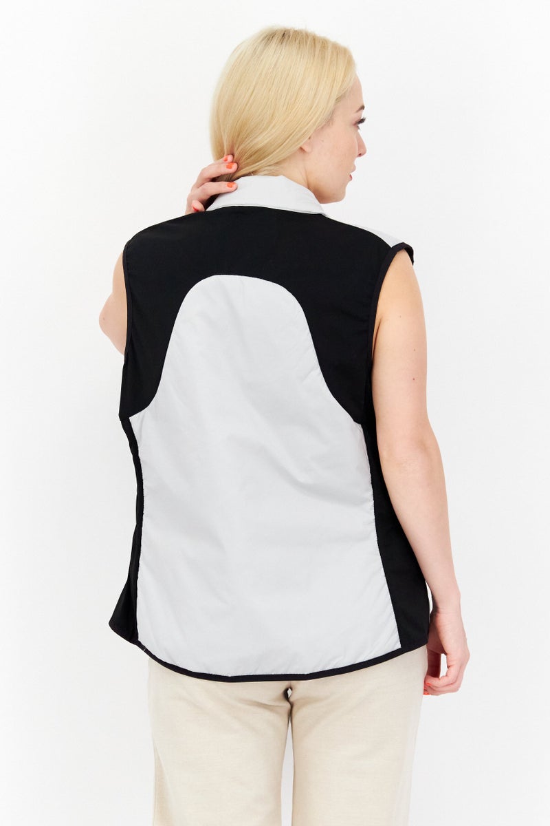 Lyle & Scott Women Brand Logo Vest Jacket, Grey - Image 2