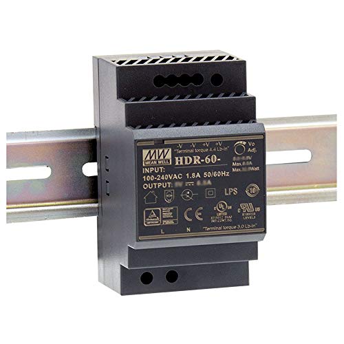 MEAN WELL Meanwell HDR-60-24 Power Supply - 60W 24V 2.5A - Ultra Slim - Image 1