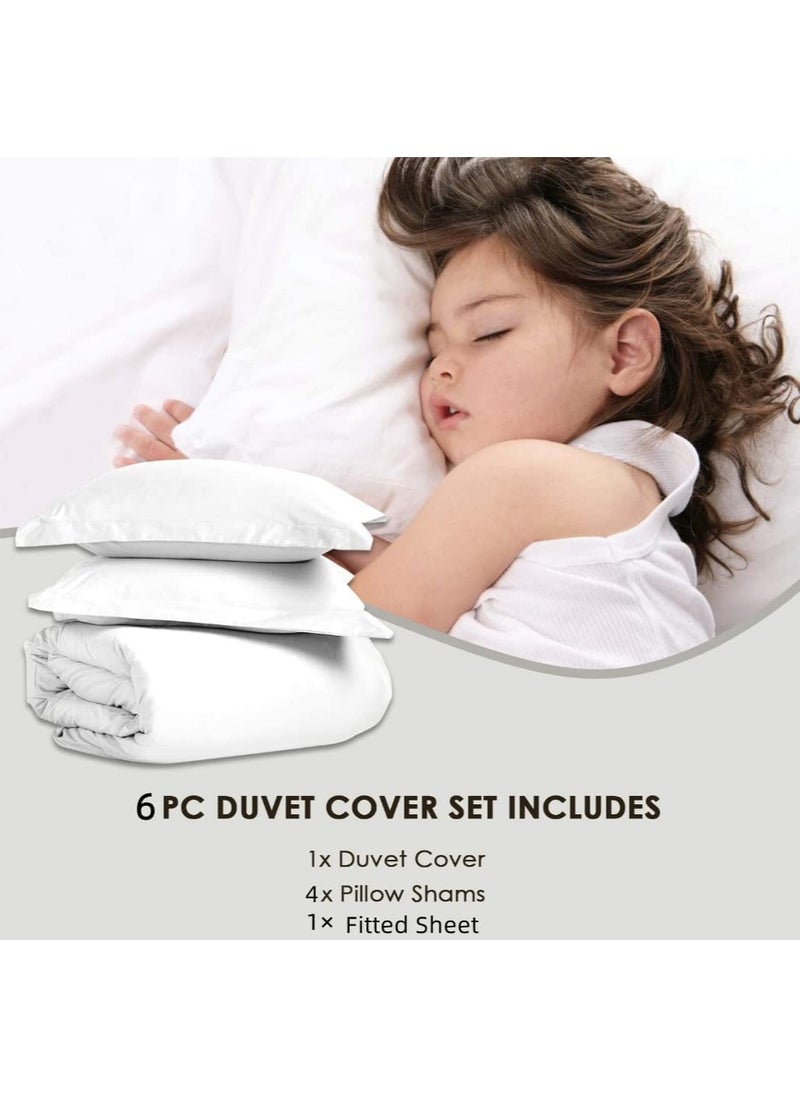 MOON HOME - King/Queen/Single size Soft and Breathable Microfiber Hypoallergenic Beautiful Design Duvet Cover Set ,set includes 1 Comforter Cover, 1 Fitted Bedsheet, 4 Pillowcases - Image 1