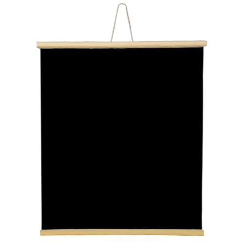 Melgoza 24x36 Inch Roll up Black Board for Kids - Wooden Chalk Board with Wall Hanging for Home Study, Kids Writing Black Board, Teaching Board for Children - Image 1