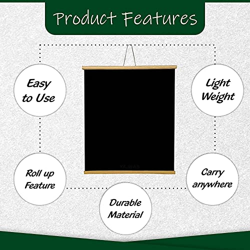 Melgoza 24x36 Inch Roll up Black Board for Kids - Wooden Chalk Board with Wall Hanging for Home Study, Kids Writing Black Board, Teaching Board for Children - Image 5