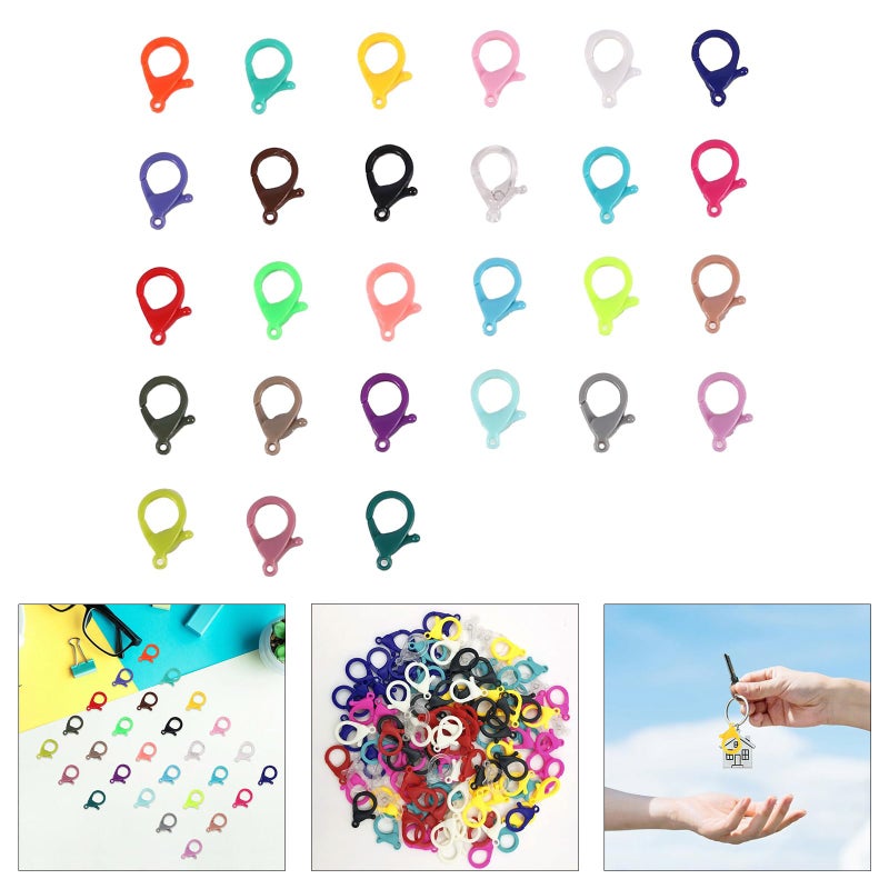 35mm White Lobster Claw Clasps 100Pcs For Jewelry Bracelets Necklaces Craft Making - Image 3