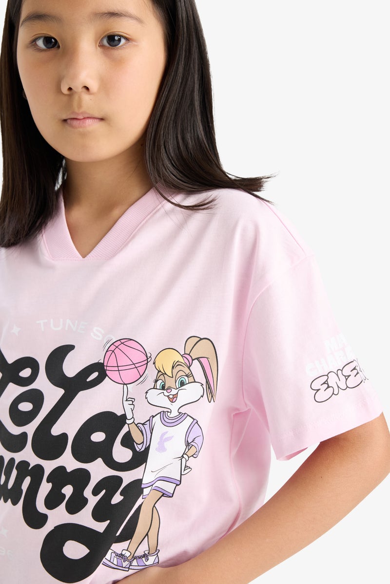 DeFacto Girl Relax Fit Looney Tunes Licensed Short Sleeve T Shirt - Image 4