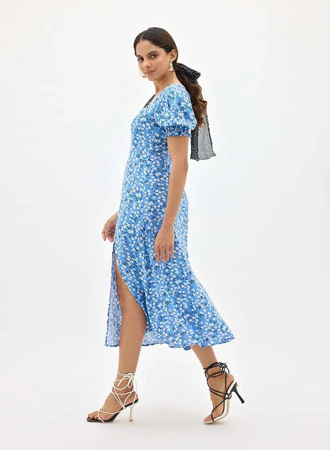 فيرجيو VIRGIO 100% Viscose Floral Midi Dress