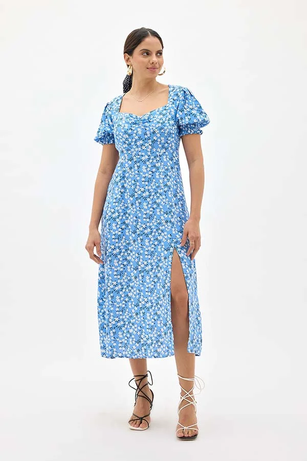 فيرجيو VIRGIO 100% Viscose Floral Midi Dress
