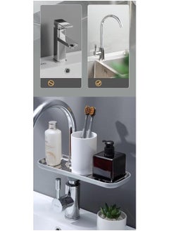 LIMOS Sponge Holder Over Faucet Kitchen Sink Caddy Organizer Stainless Steel Detachable Hanging Drain Rack  - Image 5